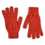 The Cashmere Choice Lomond Lambswool - Men's Gloves - Munro - Solid Colours (Burnt Orange)