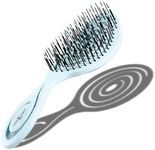 CHIARA AMBRA Bio Friendly Detangling Brush - No Tugging Detangler for Thick & Curly Hair or Extensions - Vegan Vent Hairbrush - Blue