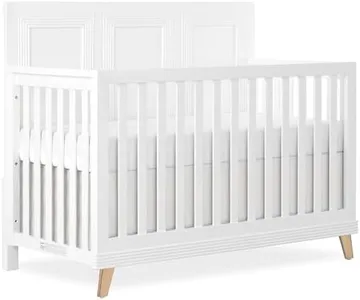Evolur Audrey 5-in-1 Convertible Crib in Stardust – Timeless Design, Solid Poplar Wood