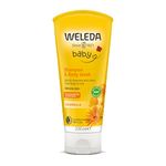 Weleda Baby Shampoo & Body Wash w. Calendula, Sensitive Kids Shampoo & Baby Bath Wash, Baby Face Wash & baby Shower Cream in One, by Weleda Baby Skincare - 200ml