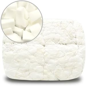 N&V 20 LB (9 KG) Shredded Foam Filling, Hexagonal Shape, Safe and Healthy High Density Foam, Odorless and Allergen Free, Perfect Stuffing for Bean Bags, Plush, Pillows, Dog Beds, Cushions and Crafts