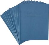 Rhino 8 x 6.5 Exercise Books, 48 Page / 10mm Squared Paper Notebook, 10 Pack, Writing Book, Office & School Stationery Supplies, Light Blue