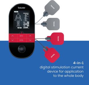 Beurer EM59 Digital TENS/EMS Device with Heat – 4 Electrodes, 70 Programs