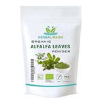 Herbal Magic's Organic Alfalfa Leaf Powder - Green Superfood for Smoothies, Soups, Baking - Free from Fillers & preservatives - 100g - of&G UK Organic Certified