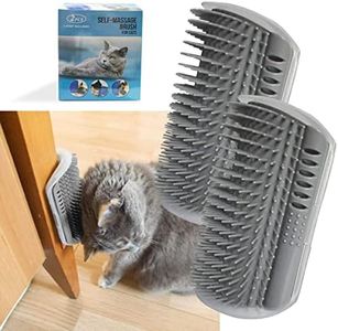 2 Pack Softer Cat Corner Self Groomer with Catnip Wall Corner Massage Comb Corner Scratcher Pet Grooming Brush Comb Grooming Wall Brush Self Massage Tool for Long & Short Fur Kitten Cats Dogs