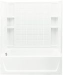 STERLING 71120110-0 Ensemble Bath and Shower Kit, 60-Inch x 32-Inch x 74-Inch, Left-Hand, White