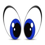 SkinoEu® 2 x Vinyl Self-Adhesive Stickers Cartoon Funny Blue Eyes Laptop iPad Car Window Auto Moto Motorcycle Helmet Bike Skate Truck Racing Tuning B 74