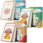 American Sign Language Flash Cards - 180 ASL Flash Cards to Teach Sign Language for Kids, Toddlers, Babies. ASL Kids Sign Language Flashcards Include a Starter Pack, Early Vocabulary and Common Words.