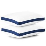 Lux Decor Bed Pillows for Sleeping - King Size Pillows Set of 2 - Hotel Quality Gusseted Down Alternative Pillows for Back, Stomach or Side Sleepers (Navy, 18x36)