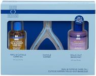 Blue Cross Professional Nail Care 3 Pack Gift Set, Yello Out Yellow-Neutralizing Basecoat (0.5oz), All Natural Mineral Oil Free, Hydrating Moisturizing Nail + Cuticle Oil (0.5oz), Cuticle Nipper Tool