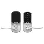 Yale Assure Lever Entry Door Lock with Wi-Fi Connected Touchscreen, Satin Nickel Smart Keypad Door Lock with Handle, Back-Up Key, and Z-Wave Compatibility, YRL226-ZW2-619