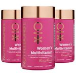 Nutriburst Women’s Multivitamin Multipack - Hormone Regulation & Collagen Formation - Contains 15 Micronutrients; B5, B6, B12, C, D - Vegan & Sugar Free - 3 x 60 Berry Gummies - 3 Mon Supply