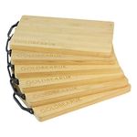 Wooden Serving Boards - Set of 6 Black Handle Bamboo Chopping Boards