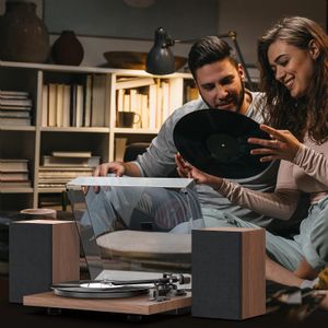 1 BY ONE Bluetooth Turntable – Wireless Vinyl Record Player