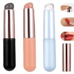 3 Pcs Lip Brush for Lipstick, Silicone Lip Brushes Reusable Lipstick Brush Lip Makeup Applicator for Lip Balm, Lip Gloss, Lip Stick and Concealer