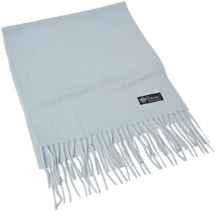 Cashmere Boutique 100% Cashmere Unisex Scarf - Light Blue, 12"x60"