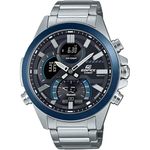 Casio Men's Analogue-Digital Quartz Watch with Stainless Steel Strap ECB-30DB-1AEF