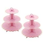 2Pack Round Cupcake Tower Stand for