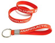 Anaphylactic I Carry an Epipen Bracelet and Keyring Set - Anaphylaxis Allergy Alert by ICE Medical - Adult Size - Medical Alert