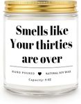 Homsolver 40th Birthday Gifts for Women Men, 9OZ Lavender Scent 40th Birthday Candles with 50+ Hours Burn Time, Unique Handmade 40th Birthday Decorations for Women, Men, Friend, Sister, Wife, Husband