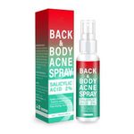 Back Acne Treatment Spray, Body Acne Spray Gentle Acne Oil Control Redness Smooth Skin Cleans Pores Moisturizes Easy to Use and Quick Dry Formula For All Skin Type - 3.88 oz(100ML)