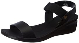 Bata 6616603 Women's AERIAL SANDAL WEDGE BLACK 4 UK