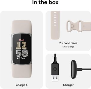 Fitbit Charge 6 Fitness Tracker – Porcelain Silver