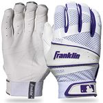 Franklin Sports Fastpitch Freeflex Series Batting Gloves - White/Purple - Women's X-Large