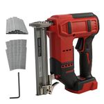 Cordless Brad Nailer for Milwaukee 18V Battery, 18GA Battery Stapler Nail Gun, 2 in 1 Electric Nailer Stapler with 1000 Nails and 1000 Staples for Home Improvement Woodworking (Tool Only)