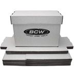 BCW Short Comic Storage Box -10 ct | White Corrugated Paper, 200 lb. Test Strength | Stackable, Holds 150-175 Current and Silver Age Comics | Comic Storage for Collectible Comics | Assembly Required