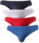 yuyangdpb Men's Bikini Underwear Sexy Low Rise Silk Briefs 4 Pack Large