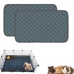 Mooydee 2 Pack Guinea Pig Cage Liners for C&C 2x3 Habitat Washable Guinea Pig Bedding Super Absorbent | Waterproof | Non Slip| Reusable Guinea Pig Pee Pads for Small Animals Cages - 41.3" x 27.6"