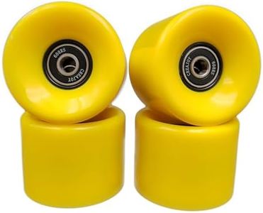 CREAJOY Skateboard Wheels 60mm 95a with Pro Bearings, Set of 4 (Yellow)