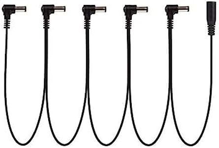 LALOCAPEYO 9V DC Daisy Chain 3 4 5 -Plug Power Cable Splits Your 1-Way Power Supply into 3 4 5 Ways. Definitely a Must-Have for Your Pedal Board (1 to 5 Way)