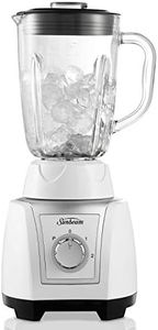 Sunbeam Ice Breaker Blender & Smoothie Maker | Crushes Ice | 1.25L Glass Jug | Powerful 550W Motor | Blend, Chop, Grind & Purée | White | PBT2000WH