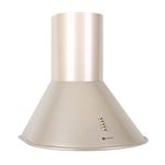 Klarstein Lumio Primo Retro Cooker Hood - 60 cm Thick, 430 m³/h Power Extraction, Bar for Hanging Pots and Pans, Grease Filter, Halogen Lamp, Stainless Steel Casing, Beige