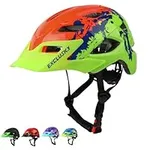 Exclusky Kids Helmets for Bike/Skate/Multi-Sports Lightweight Adjustable 50-57cm(Ages 5-13) (Rainbow)