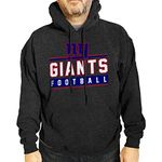 NFL True Fan Hoodie - Tagless Hooded Sweatshirt (New York Giants - Black, Adult Large)