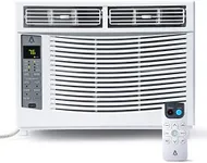 Litake 6,000 BTU Smart Window Air Conditioner - Cool up to 250 Sq. Ft. with Remote Control and WiFi, Energy Saving, Quiet, Dehumidification, Cooling only, White