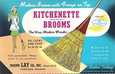 The Original Kitchenette Broom - CASE of 6 Lightweight Brooms - Made in America with Broomcorn