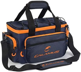 Calamus Fishing Tackle Bags - Fishing Bags for Saltwater or Freshwater Fishing - Rip-Stop PE - Padded Shoulder Strap - Pliers Storage -Orange