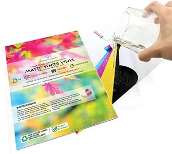Evergreen Goods Ltd - 50 hojas de pegatinas de vinilo A4 (PVC), color blanco mate, calidad de impresión láser de inyección de tinta, 100 g/m²