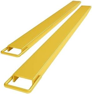 KYBOLT Pallet Fork Extension, [4.5" Width 72" Length] Heavy Duty Steel Pallet Extensions for Forklift Truck- Yellow