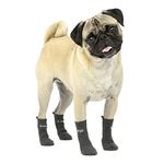 Kurgo Blaze Dog Socks, Pet Socks for Outdoors, Stretch Socks for Dog Shoes, Grey-Small