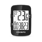 COOSPO Bike Computer Wireless GPS BC26, Bluetooth Cycle Computer GPS IPX7 Waterproof, Bike Speedometer Odometer with 2.3 Inch Auto-Backlight, Bicycle Computer Support CooSpoRide