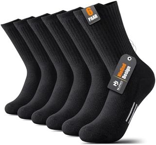 Niofind Wandersocken Damen 39-42 35-38，6 Paar Atmungsaktive Baumwoll Sportsocken,Anti-Blasen Gepolsterte Laufsocken，Mehrfarbig Outdoor Wandern Reisen Bergsteigen Trekkingsocken