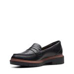 Clarks Women's Westlynn Ayla Penny Loafer, Black Black Leather, 7.5 UK