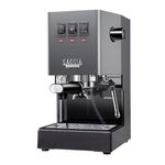 Gaggia Classic E24 Evo Pro Manual Espresso Coffee Machine Maker with Brass Boiler & Solenoid Valve - Industrial Grey