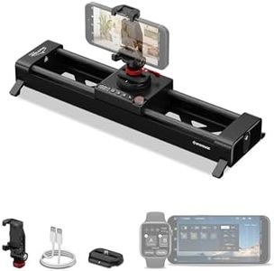 iFootage Shark Slider PICO, 15.75'' Motorized Camera Slider with 360° Pan Rotation, DJI Pocket 3/4 & Action 5/6 Compatible, Bluetooth/NFC for Smartphones, 7-Hour Battery, 2.4lb Payload