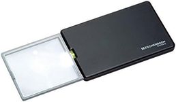 Illuminated pocket magnifier [Eschenbach 152110] Magnification and illumination in a credit card format, Color: Black, Magnification: 3x, Dioptre: 8